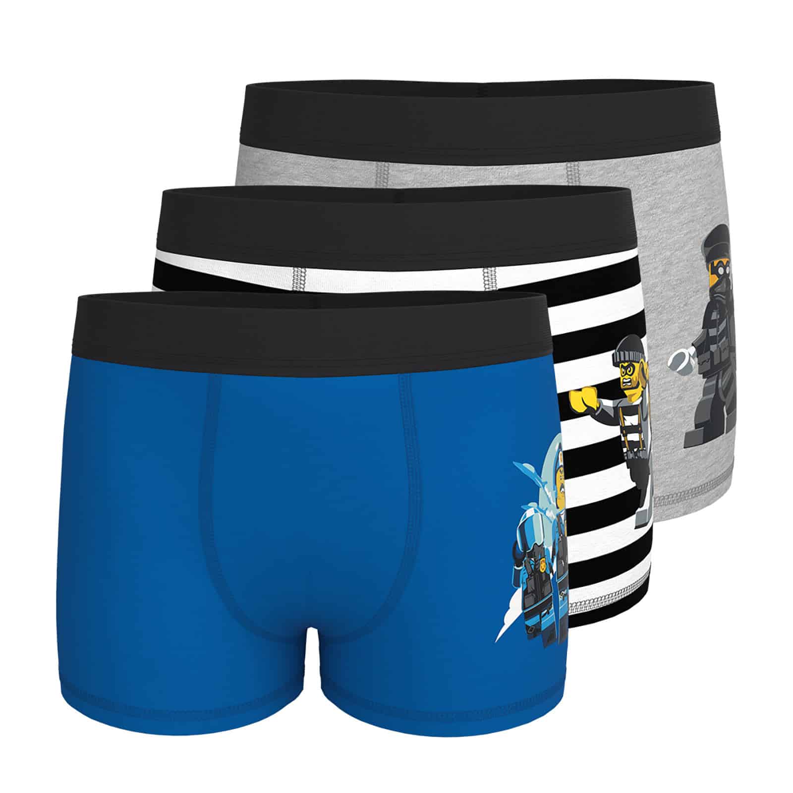 LEGO City bokserice, set 3 kom, melirano siva