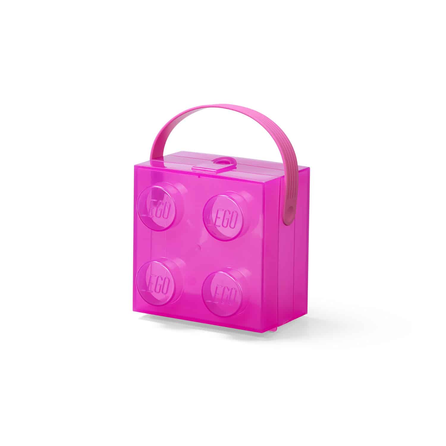 LEGO kutija za užinu sa ručkom: Prozirno ljubičasta