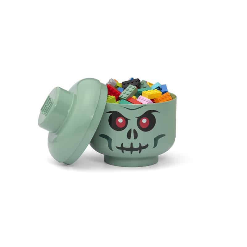 LEGO glava za odlaganje (mala): Zeleni skeleton