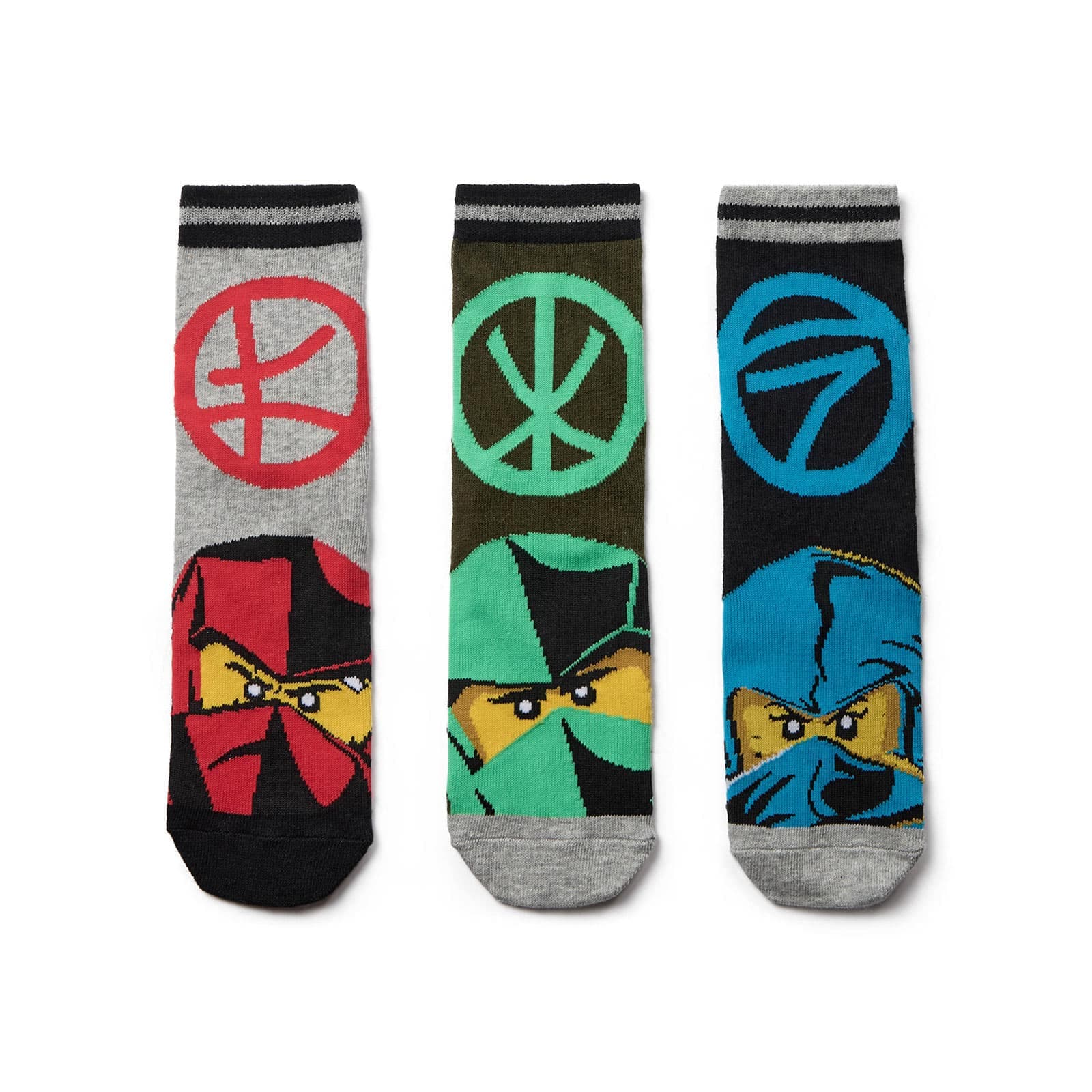 LEGO NINJAGO čarape, set 3 kom, crna