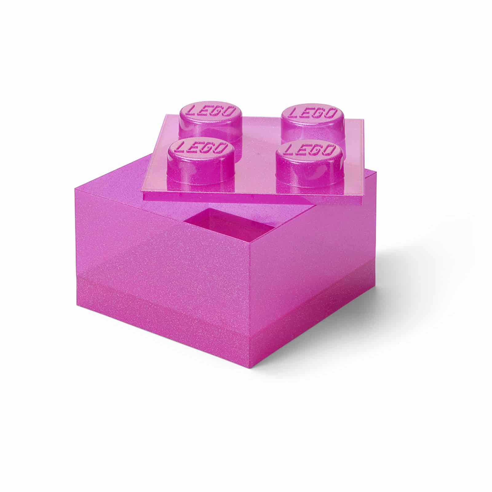 LEGO kutija za odlaganje sa poklopcem (4): Svetlucavo roze